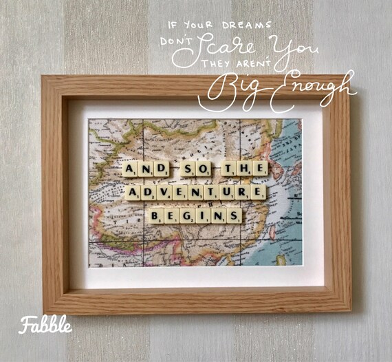 Custom world map wall decor wanderlust frame bespoke map Etsy