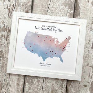 Carte en soie du 12e anniversaire de mariage de nos voyages, nos aventures, voyager ensemble, cadeau pour 12 ans de mariage, États-Unis d'Amérique Europe Australie