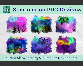 Aurora Skies Fantasy Sublimation Designs - Set 1