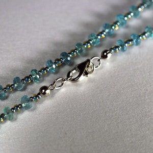 Chalcedony and apatite gemstone necklace image 5