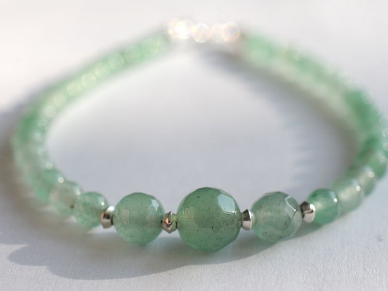 Aventurine bracelet, arm candy bracelet, stackable bracelet, friendship bracelet image 2