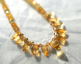Citrien edelsteenketting