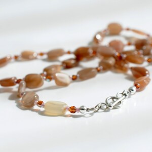 Mondsteinarmband, peach moonstone, Wickelarmband Bild 4