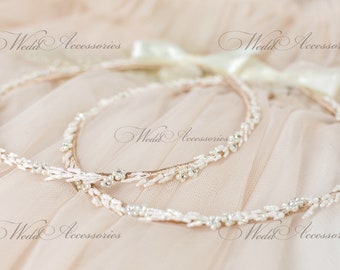 Handmade Greek Wedding Stefana Crowns with Pearls & Crystals