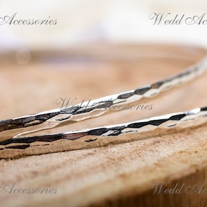 Handmade Silver Plated Orthodox Wedding Crowns with Hammered Texture