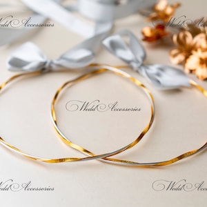 Handmade Orthodox Wedding Crowns Stefana: Twisted Silver and Gold