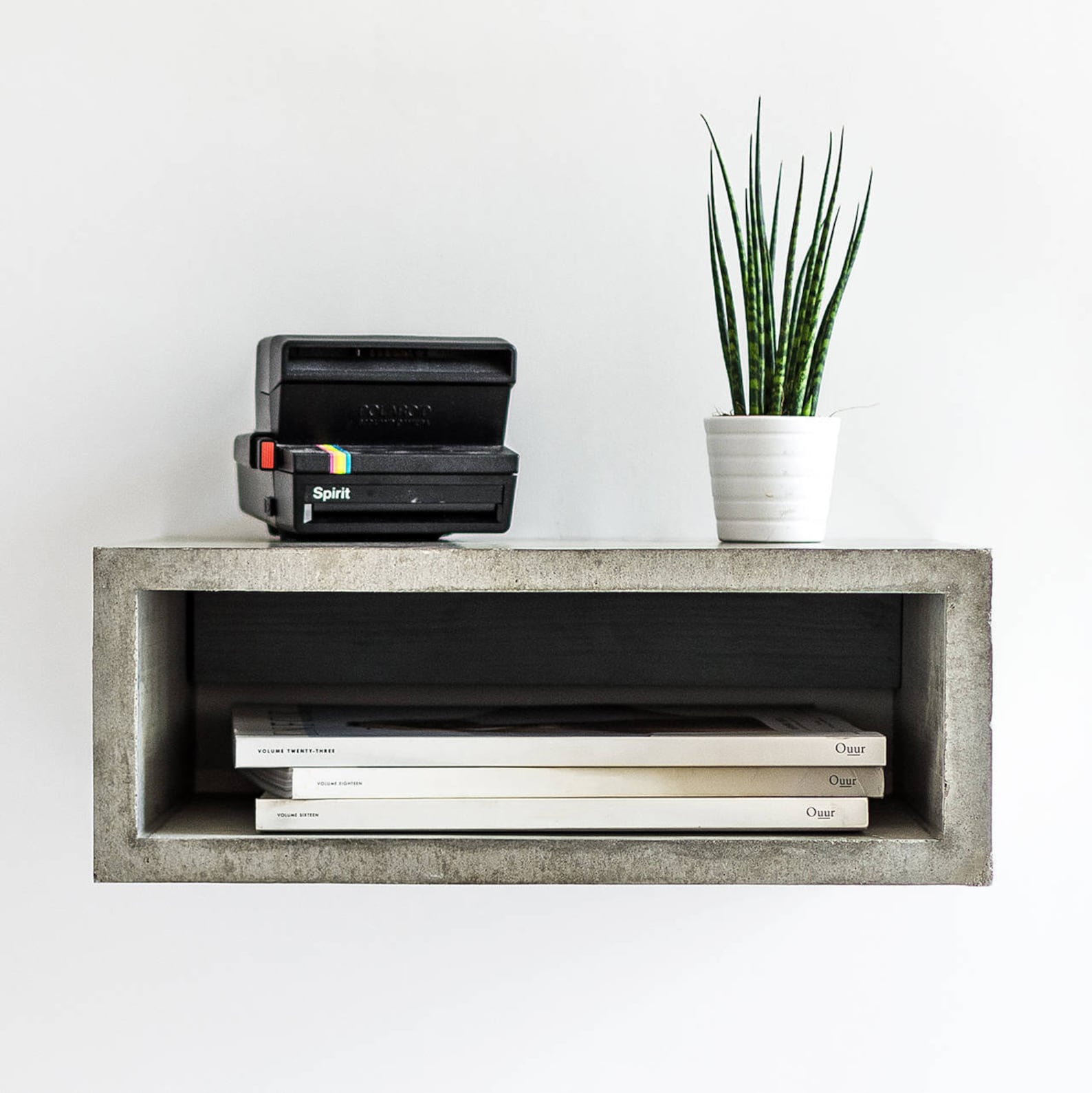 Floating Concrete Nightstand Minimalist Side Table Modern Etsy