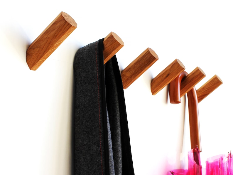 Natural Wood Wall Hook Modern Decorative Handmade Coat Hook Etsy