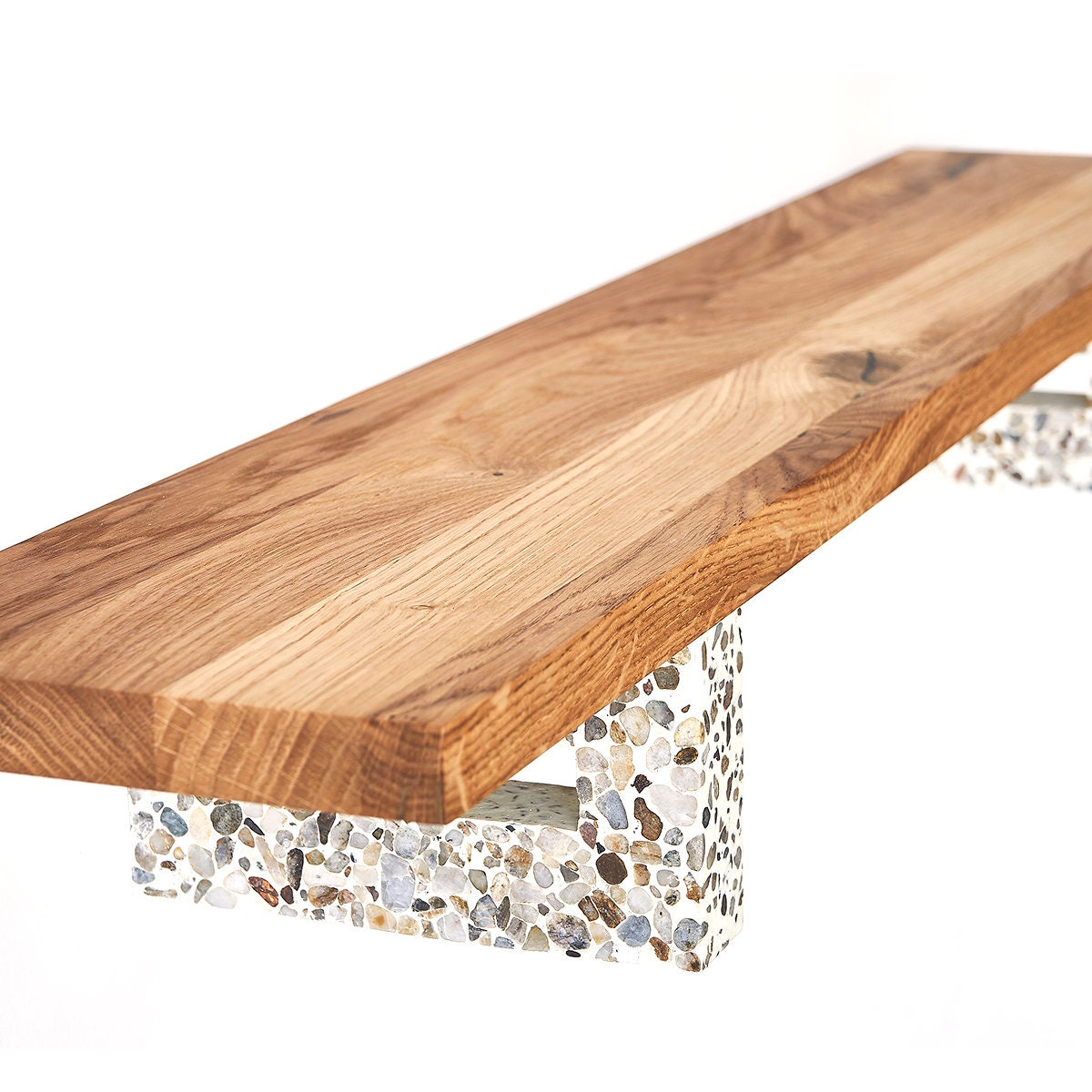 Estante de madera flotante aspecto terrazo estante de baño | Etsy