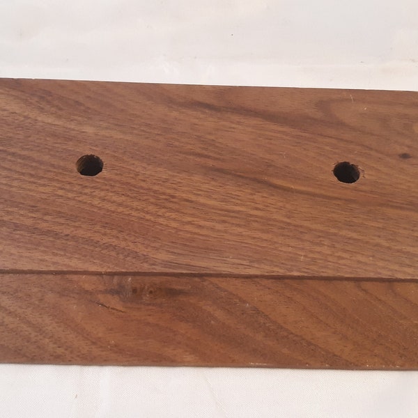 3-1/2 x 6-1/8 inch Slant Front Project Base Stand, American Black Walnut, 2 predrilled holes counter sunk bottom for bolts [optn TroPlate]