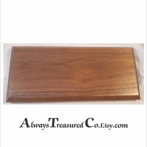 S1 - Walnut 4 x 9 x 3/4 inch - Project Base Stand Trophy Statue Doll Walnut Engraved Plate [engraved TropPlt Option NotAttached] 3/4x3 pen