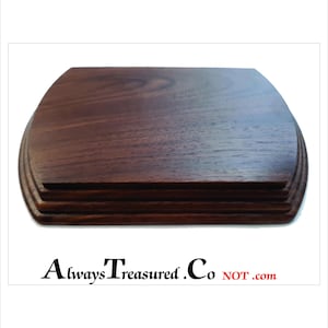 Walnut top is 2-7/8 x 4-7/8 x 3/4 inch NATURAL Walnut finish Display Stand Project Base  [ no plt ] .7X2.5
