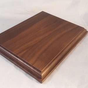 Walnut 7 x 9 x 3/4 inch Display Stand - Project Base - Tropy Base - Wall Plaque - Made in USA, engraving option 1X3 ANOD, step edge AMplt