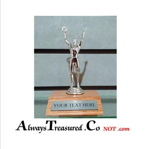 S1 - 5 inch - Victory Trophy - Male Figurine   [Assembly Required ] silver color