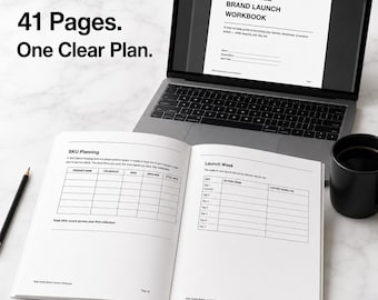 Side Hustle Brand Launch Workbook | Fashion Streetwear Startup Guide | Clothing Brand Planner PDF