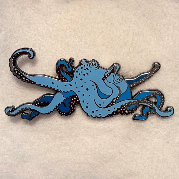 Galactopus (Galactic Octopus) Enamel Pin, Teal