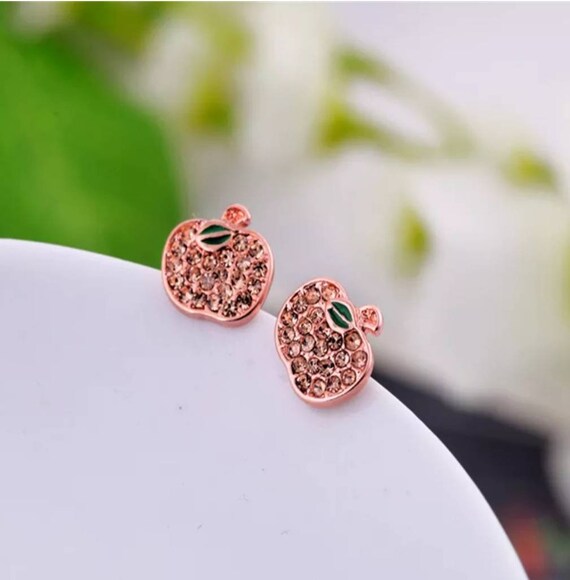 Rose gold clearance stud earrings uk