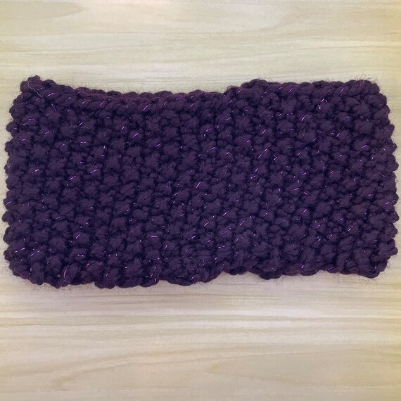 Handmade Seed Stitch Wool Headband: Knitted Ear Warmer Cowl  display picture 3