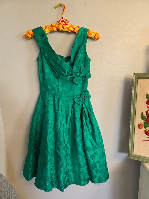 emerald green print dress Emerald Floral Lilly Maxi Dress Hyacinth House Emerald Lily Floral / S main image 0