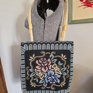 Vintage Tapestry Expandable Tote Bag