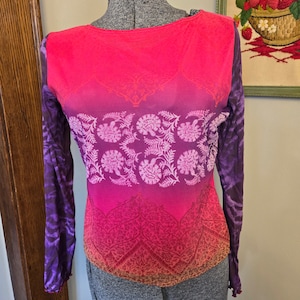 Y2k Pink Mesh Graphic Top