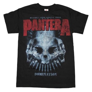 Pantera Domination Distressed S, M, L, XL, 2XL Black T-Shirt
