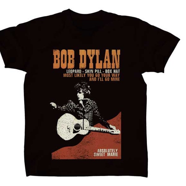 Bob Dylan Sweet Marie M, L, XL, 2XL Black T-Shirt