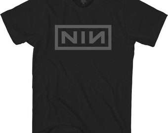 Nine Inch Nails Grey Logo M, L, XL, 2XL Black T-Shirt