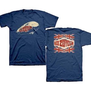 Led Zeppelin Union Jack M, L, XL, 2XL Navy T-Shirt