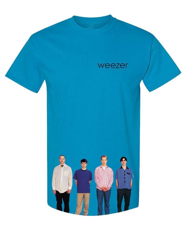 Weezer Blue Album M, L, XL, 2XL Royal Blue T-shirt - Etsy