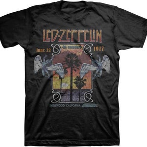 Led Zeppelin Inglewood M, L, XL, 2XL Black T-Shirt