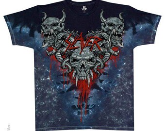 Camiseta teñida con el logo de Slayer Hell Awaits en tallas M, L, XL y 2XL