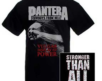 Pantera Vulgar Display of Power S, M, L, XL, 2XL Black T-Shirt