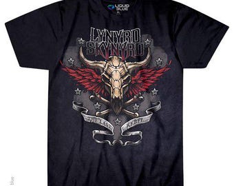 Camiseta teñida con diseño de Lynyrd Skynyrd The Last Rebel, tallas M, L, XL y 2XL
