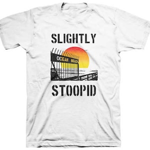 Slightly Stoopid Ocean Beach Gate M, L, XL, 2XL White T-Shirt