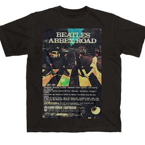 The Beatles Abbey Road Eight-Track L, XL, 2XL Charcoal T-Shirt