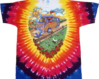 Grateful Dead Summer Tour Bus M, L, XL, 2XL Tie Dye T-Shirt