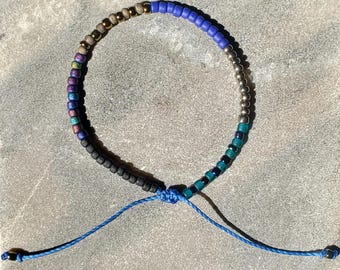 Pulsera de verano, pulsera ajustable, pulsera de cuentas, pulsera de la amistad, pulsera hecha a mano, pulsera de cuentas de semillas, pulsera de cuentas pequeñas