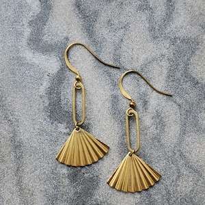 Brass Earrings, Modern Earrings, Statement Earrings, Earrings, Last Minute Gift, Brass Dangle Earrings, Dangle Earrings