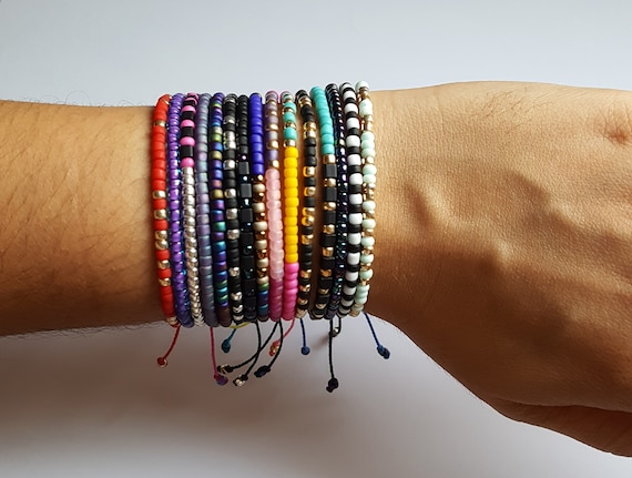 Adjustable bead bracelet deals