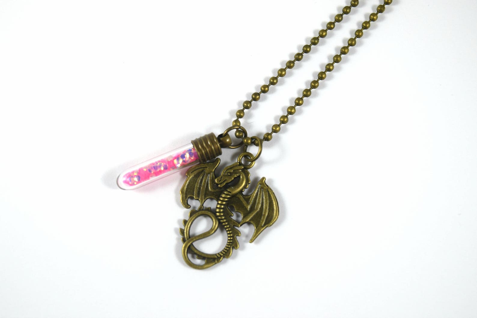 Dragon Scale Necklace Dragon Necklace Vial Vial Necklace Etsy