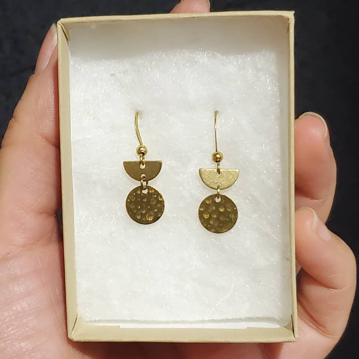 3D jewelry statement brass earrings contemporary jewelry brass long earrings