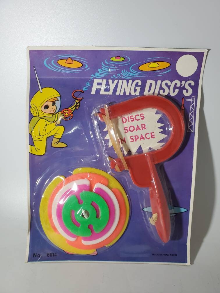 Vintage Flying Disc's Toy Set Hong Kong NEW OLD STOCK
