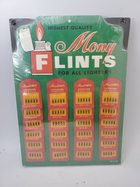 cigarette lighter flints near me Vintage Mony Flints for Lighters Full Store Display NEW Old Stock