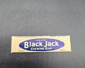 Adams Black Jack Vintage 1920's,30' Chewing Gum Stick with Wrapper Made In USA
