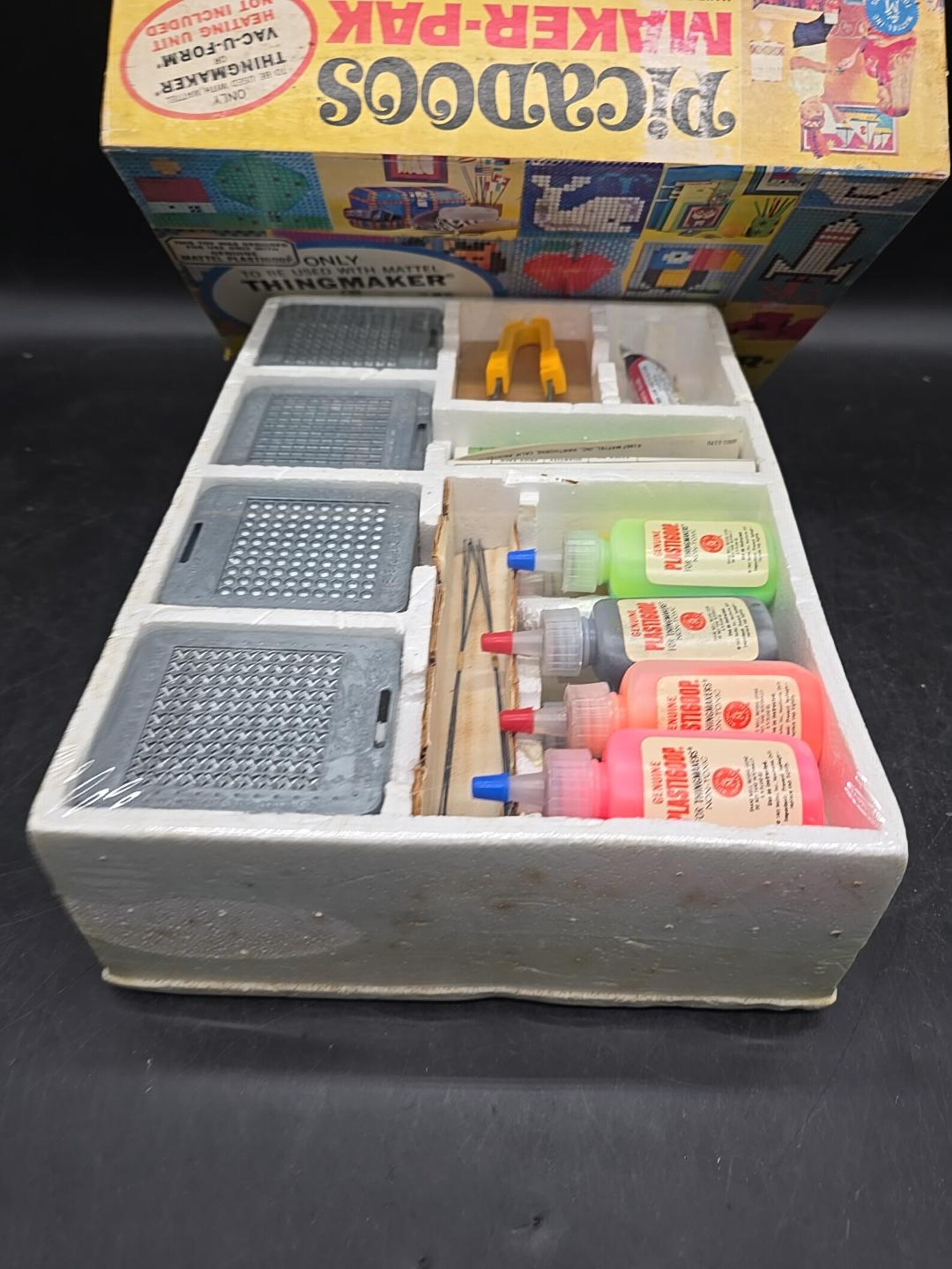 Thingmaker Machine Vintage 1967 Mattel THINGMAKER Picadoos Maker Kit W/plastigoop & Molds ...