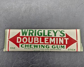 Advertising chewing GUM STICK with wrapper label - Wrigley’s 1900's USA