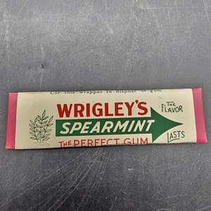 Advertising chewing GUM STICK with wrapper label - Wrigley’s 1900&#39;s Canada