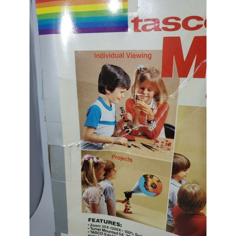 Tasco 1985 5way Microscope Kit 50X1200X Zoom New Open Box Etsy