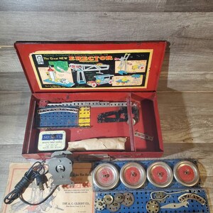 Vintage Gilbert Erector Set Metal Case 16
